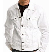  Men's White Denim Pedestrian Jacket 