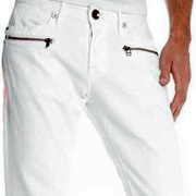  Men's White Denim Boot Cut Jeans 