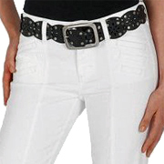  Women's White Denim Wrangler Capri 